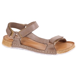 Olivier Kvinnors sandaler barfota vänliga läderbiskon beige 3