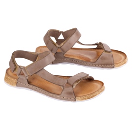 Olivier Kvinnors sandaler barfota vänliga läderbiskon beige 4