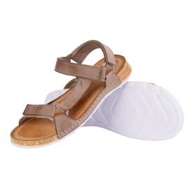 Olivier Kvinnors sandaler barfota vänliga läderbiskon beige 5
