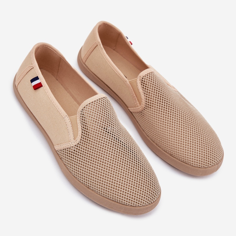 EVento Mäns OpenWork Sneakers Mesh Sneakers Beige Sneakers 2