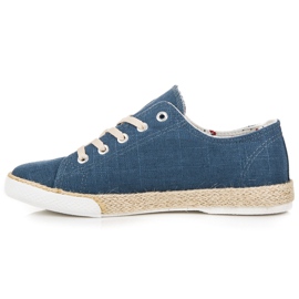 Kylie espadrillor med snörning blå 2