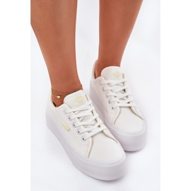 Kvinnors sneakers på plattformen Lee Cooper LCW-25-31-3450L White vit 5