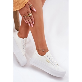 Kvinnors sneakers på plattformen Lee Cooper LCW-25-31-3450L White vit 7