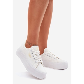 Kvinnors sneakers på plattformen Lee Cooper LCW-25-31-3450L White vit 1