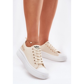 Kvinnors sneakers på plattformen Lee Cooper LCW-24-44-2464L Beige 2