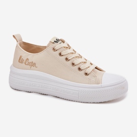 Kvinnors sneakers på plattformen Lee Cooper LCW-24-44-2464L Beige 4