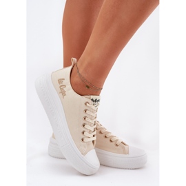 Kvinnors sneakers på plattformen Lee Cooper LCW-24-44-2464L Beige 3
