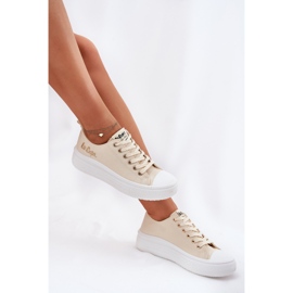 Kvinnors sneakers på plattformen Lee Cooper LCW-24-44-2464L Beige 6