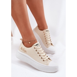 Kvinnors sneakers på plattformen Lee Cooper LCW-24-44-2464L Beige 7