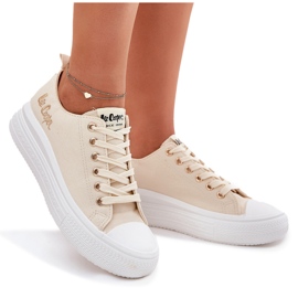 Kvinnors sneakers på plattformen Lee Cooper LCW-24-44-2464L Beige 9