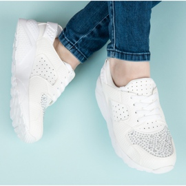 Kylie Sportskor med kristaller vit 1