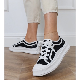 Svarta plattformssneakers för kvinnor 4