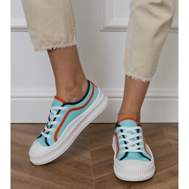 Blå plattformssneakers för kvinnor 5