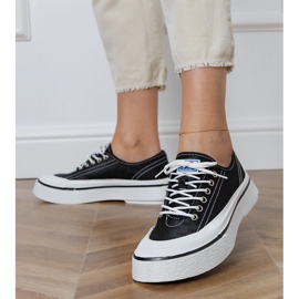 Svarta plattformssneakers för kvinnor 1
