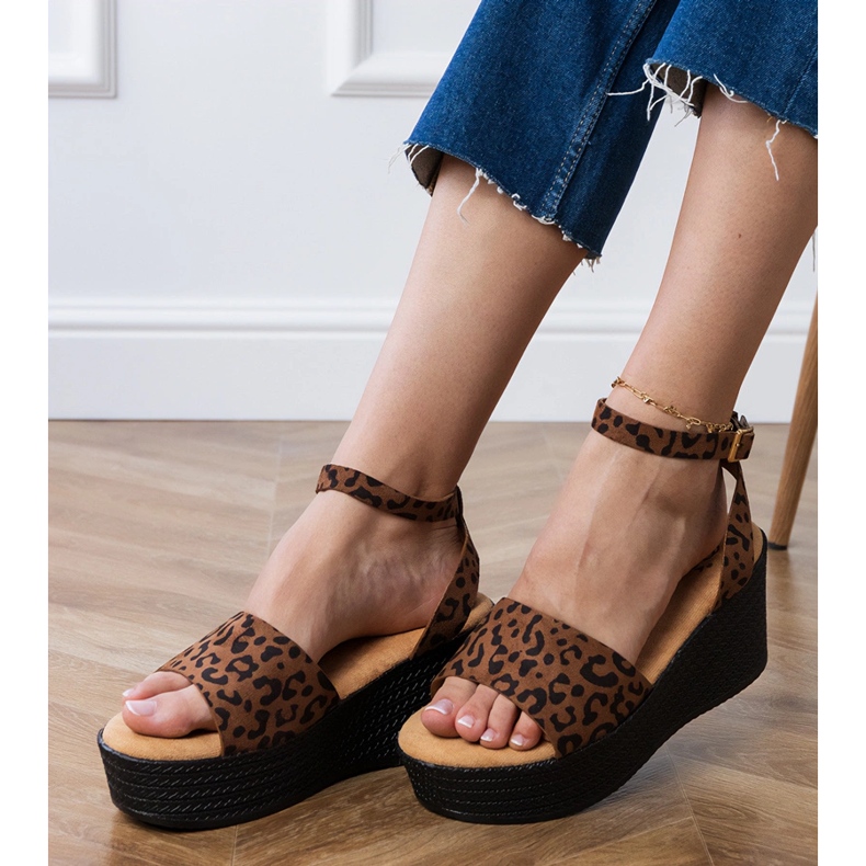 Panther Sandaler på Ekozamsz -plattformen mångfärgad 2