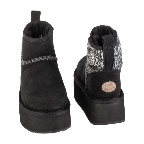 EMU Australia Stinger Knit Flatform W13143-Blak Shoes svart 2