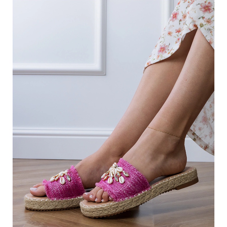 Rosa espadrilles med skal 2