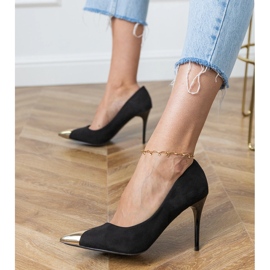 Svarta ekossampumpar med en metallisk tå 2