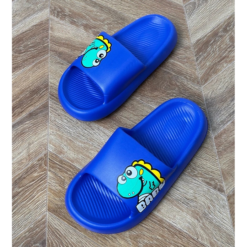 Blå barns flip flops med tryck 1