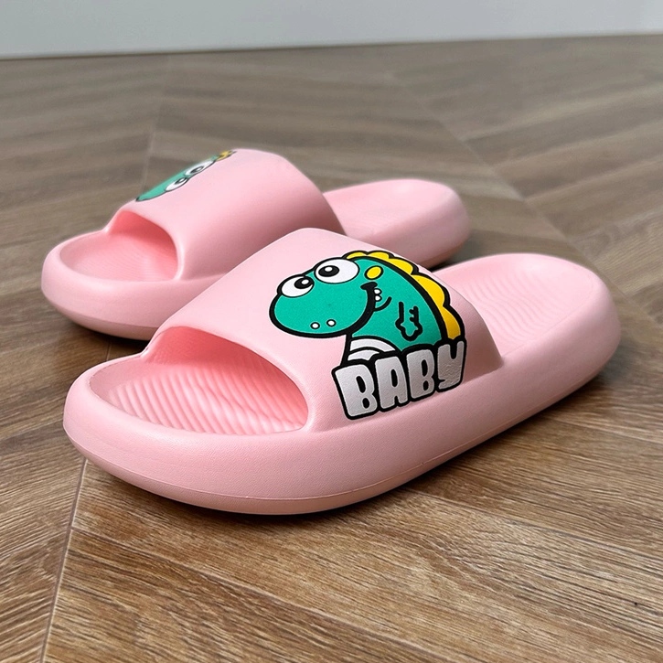 Rosa barns flip flops med tryck 2