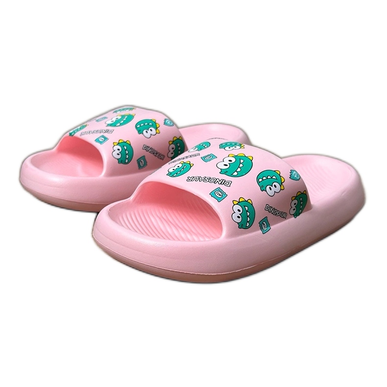 Rosa barns flip flops med tryck 2