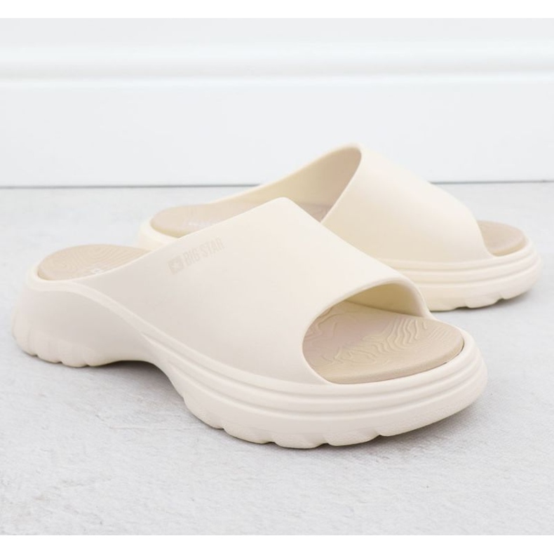 Kvinnors tofflor Big Star RR274A579 Beige 1