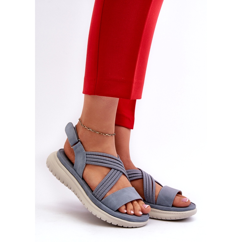 Evento Lätta, bekväma kardborresandaler för kvinnor, blå, Ceclea 1