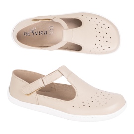 Olivier Kvinnors barfota skor gjorda av naturläder 1283 Beige 7