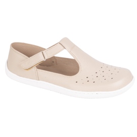 Olivier Kvinnors barfota skor gjorda av naturläder 1283 Beige 2