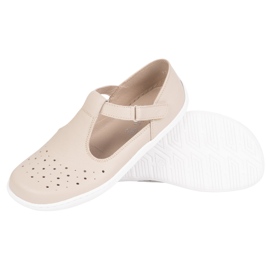 Olivier Kvinnors barfota skor gjorda av naturläder 1283 Beige 5