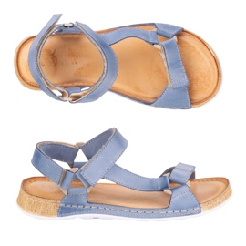 Olivier Kvinnors sandaler barfota vänliga kallia blå 7