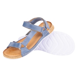Olivier Kvinnors sandaler barfota vänliga kallia blå 4