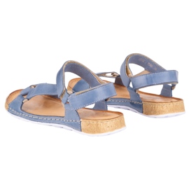 Olivier Kvinnors sandaler barfota vänliga kallia blå 5