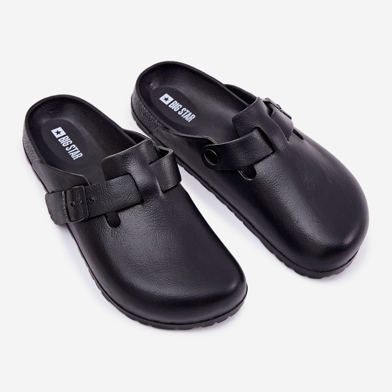 Big Star FOAM FLIP -flops herrtrockar med en stor stjärna RR174A022 svart spänne 1