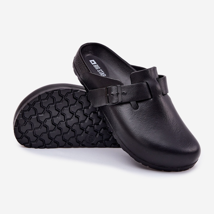 Big Star FOAM FLIP -flops herrtrockar med en stor stjärna RR174A022 svart spänne 2