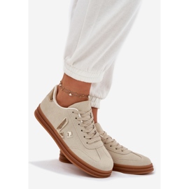 Kvinnors sneakers eko mocka beige 1