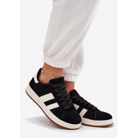 EVento Kvinnors sneakers med Eco Suede Black svart 1