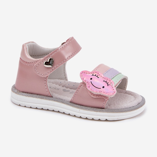 EVento Barnsandaler fästs med rosa kardborrband 2