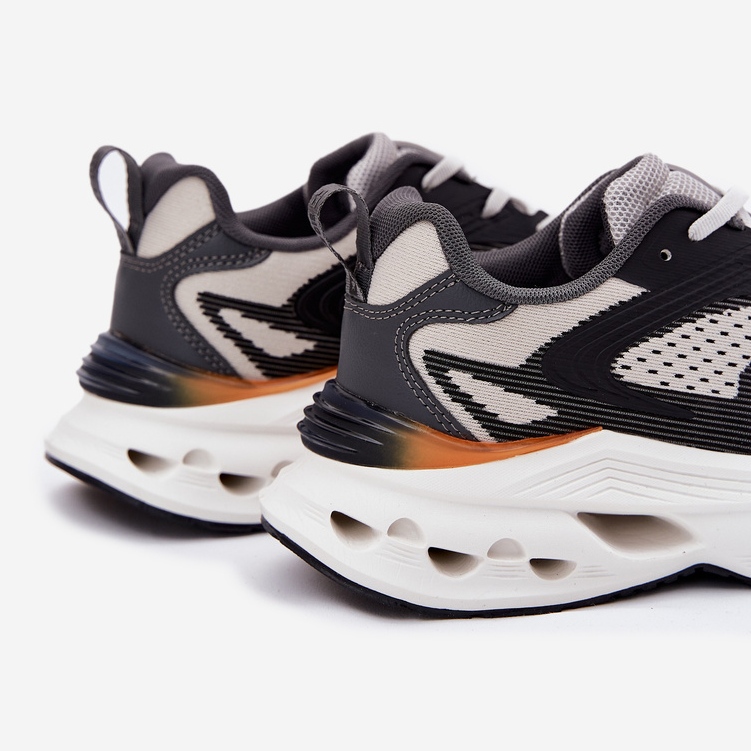 Herrsportskor på Big Star RR174023 Hi-Polish System Platform grå 2