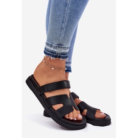 Kvinnors flip flops med Vinceza 17401 kardborrband svart 1