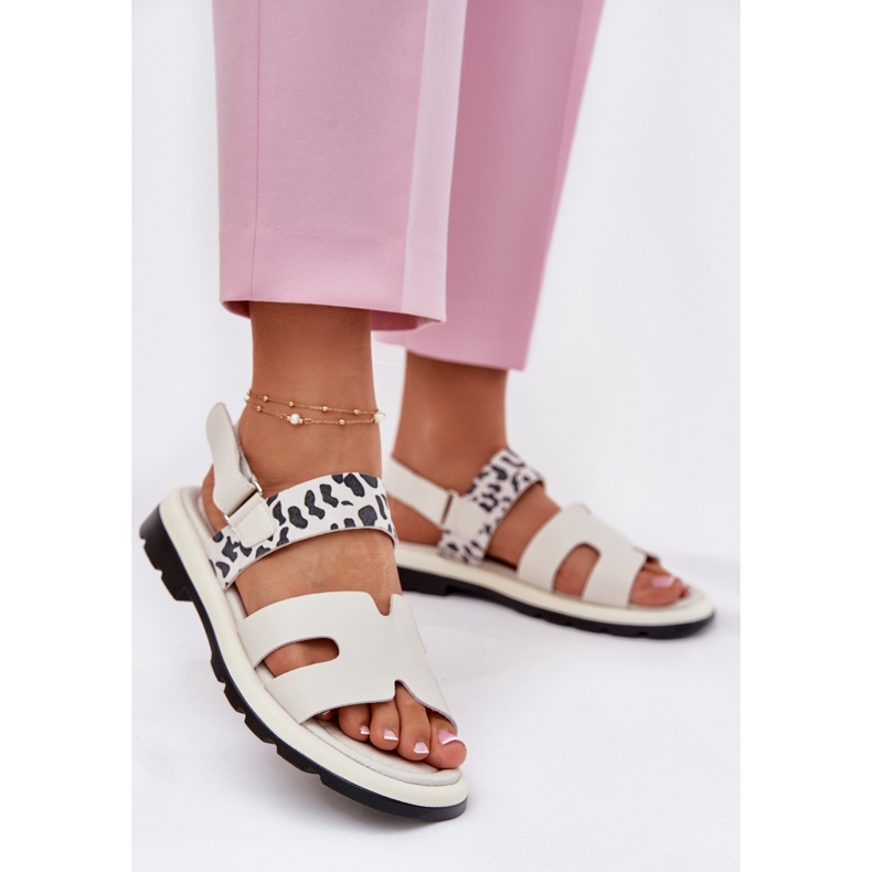 Vinceza 66780 Beige Leopard Sandaler med platta klackar 2