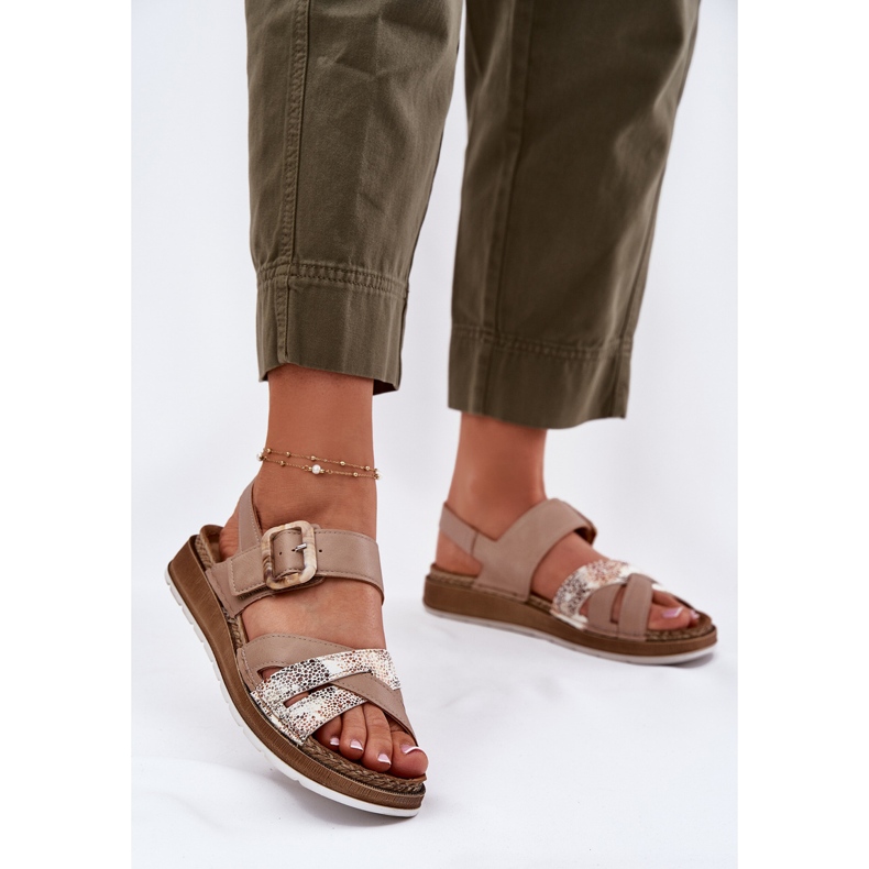 Kvinnors sandaler med InBlu GS000056 Beige 2