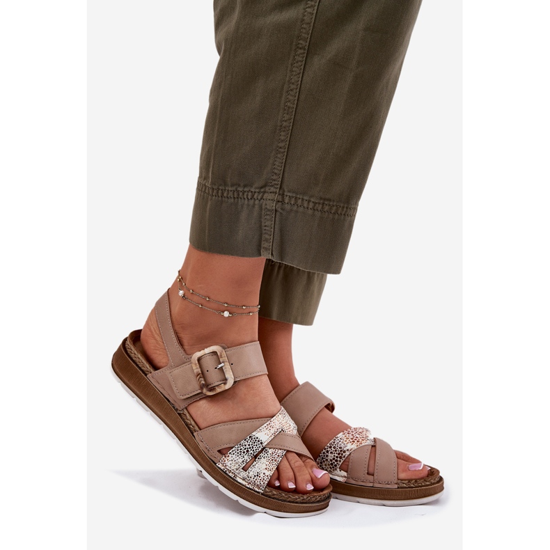 Kvinnors sandaler med InBlu GS000056 Beige 1