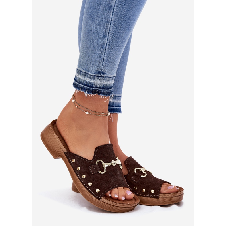 Kvinnors mocka tofflor InBlu TF0002K Brown brun 1