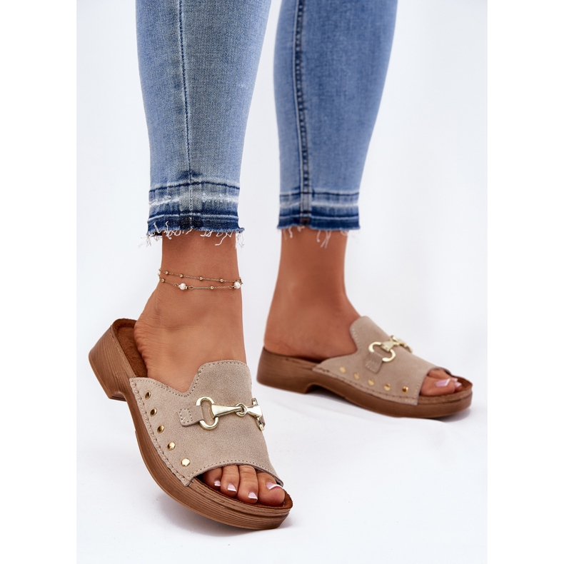 Kvinnors mocka tofflor inblu tf0002k beige 2