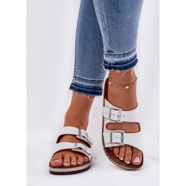 Kvinnors flip flops med inblu spänne cp000042 vit 3