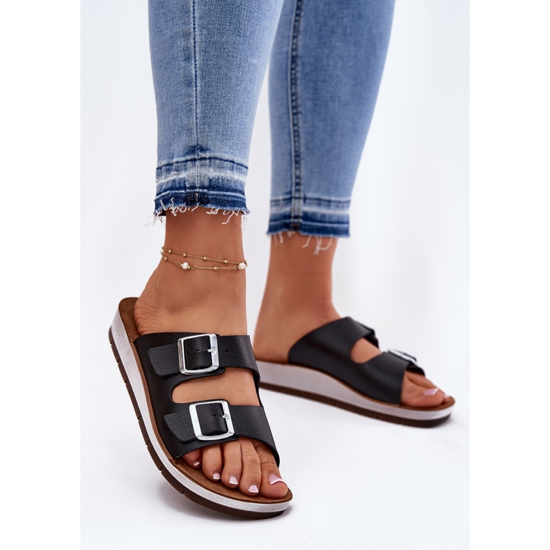 Kvinnors flip flops med InBlu CP000042 svarta klämmor 2