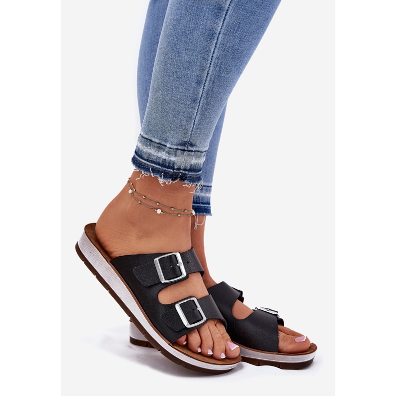 Kvinnors flip flops med InBlu CP000042 svarta klämmor 1