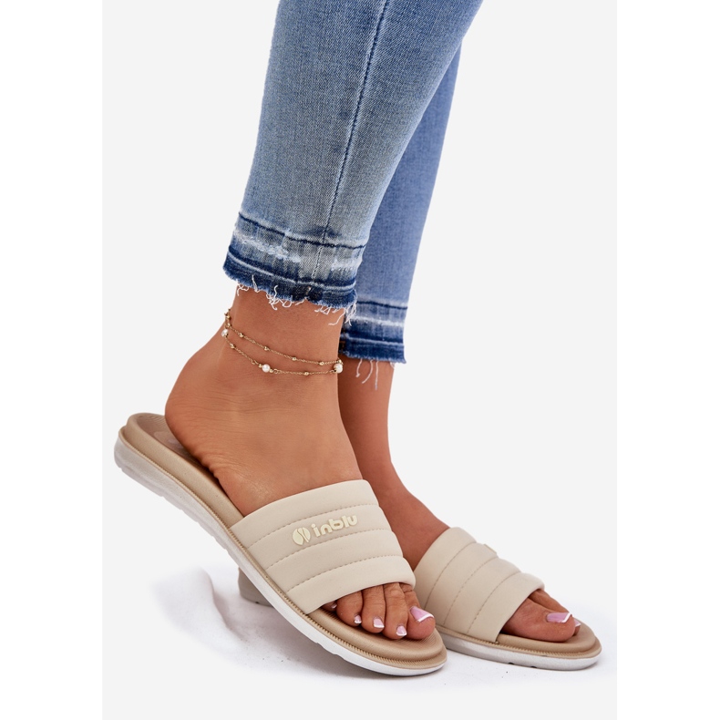 Kvinnors inblu SF000003 tofflor beige 1