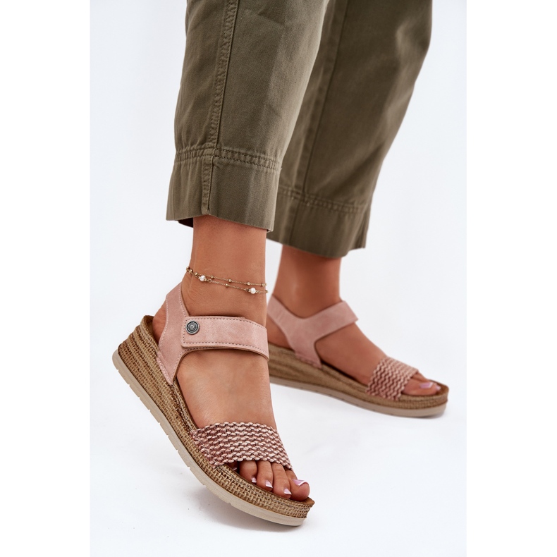 Kvinnors sandaler på InBlu RV000014 Wedge rosa 2